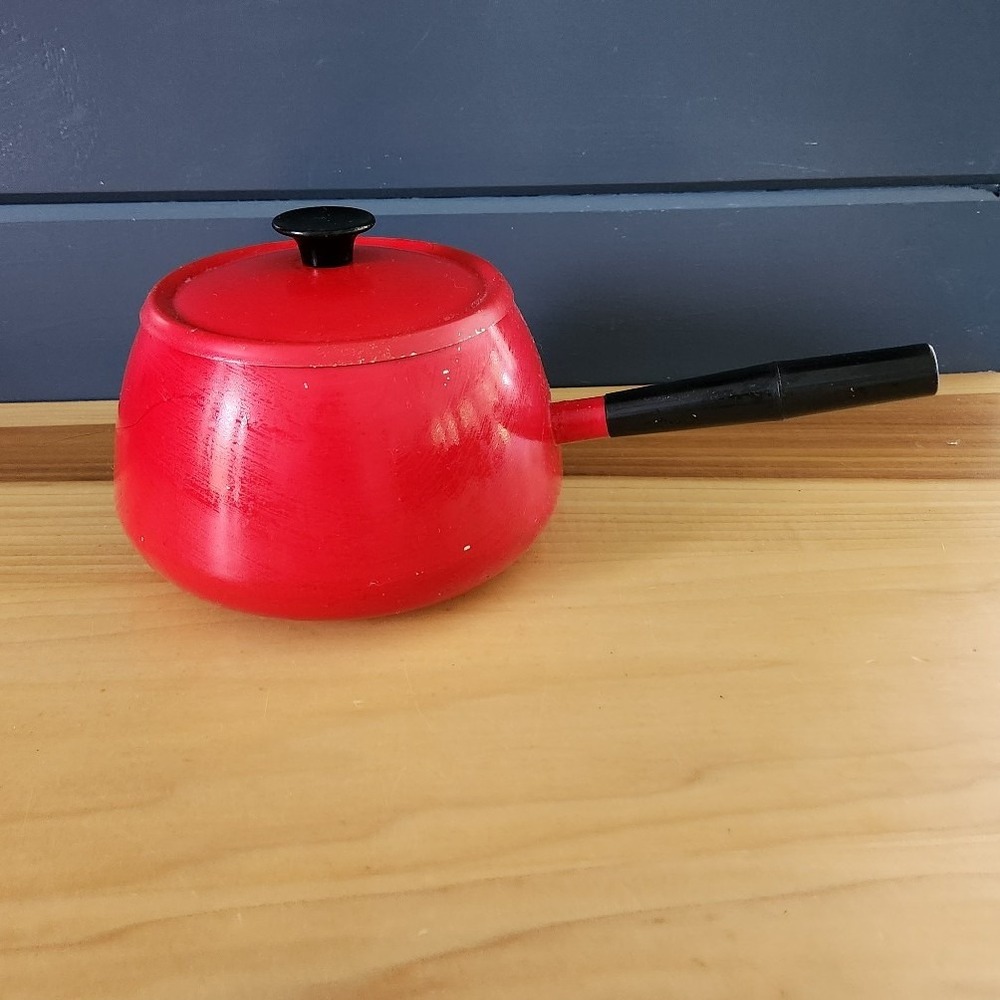 70s Red Fondue Pot